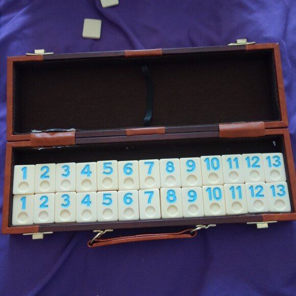 Complete Set of Rummy Tiles, Two Jokers, Four Stands and Carrying Case - Picture 10 of 15